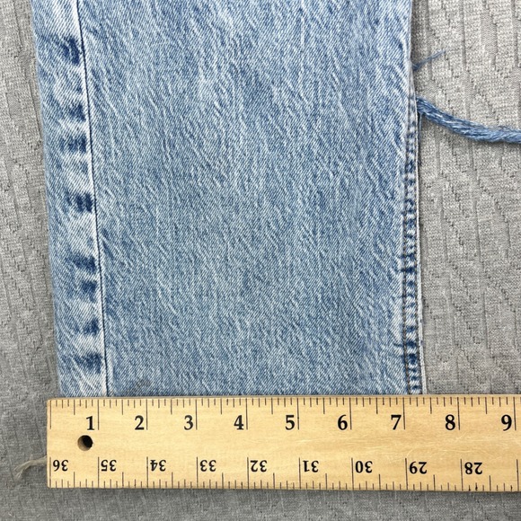 Bootcut ZARA High Rise Flare Jeans Women‎ 25X34 Distressed Split Hem light wash - Picture 7 of 10